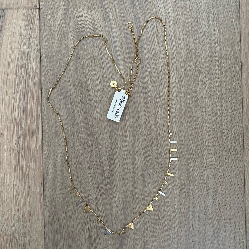Madewell - Long Gold Scattered Triangle Necklace